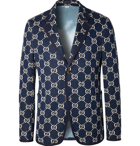 black navy gucci blazer|farfetch gucci blazer.